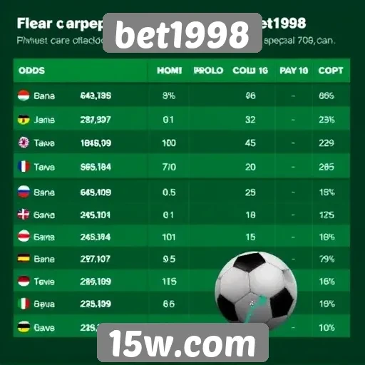 Comparação de odds no bet1998 com concorrentes